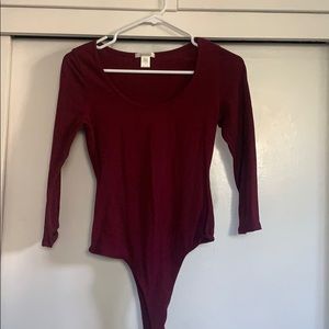 Maroon bodysuit